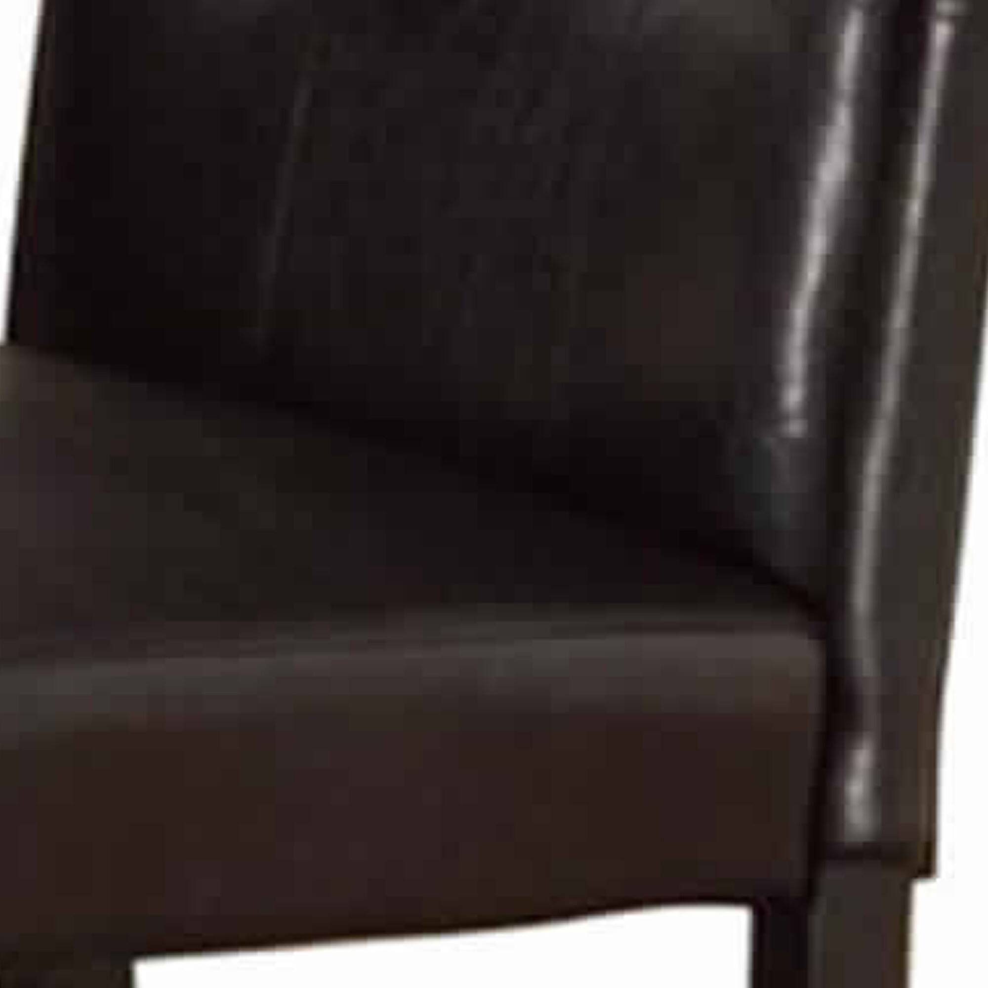 Alt View 3. Manhattan Lane - Faux Leather Dining Side Chair In Pine, Set Of 2, Dark Brown - Dark Brown.