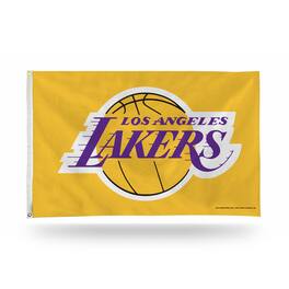 Rico Industries - Los Angeles Lakers - LA Basketball - NBA 3X5 Indoor Outdoor Banner Flag w/grommets for hanging - Multi