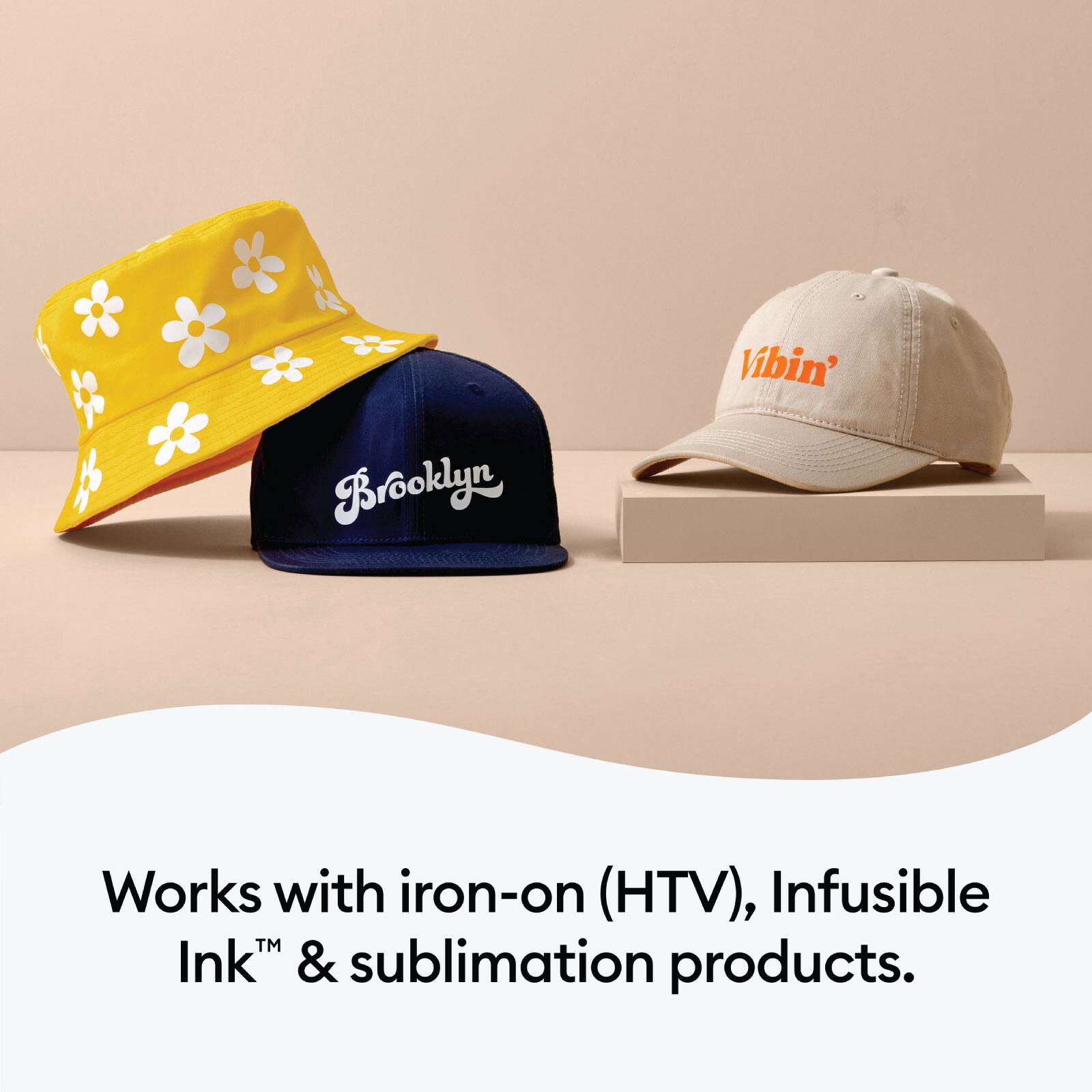Brooklyn Vibin' Works with iron-on (HTV), Infusible Ink™ & sublimation products.
