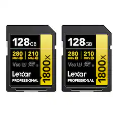 128GB 280 MB/s R 210 MB/s W V60 U3 S2 II 1800x Lexar PROFESSIONAL