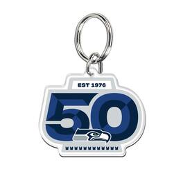 WinCraft - Seattle Seahawks 50th Season Premium Acrylic Key Ring - Multicolor