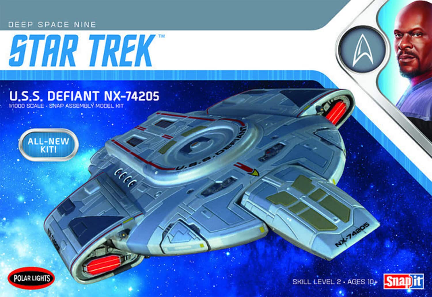 PopMarket - Star Trek U.S.S. Defiant Snap Polar Lights Model Kit - COLLECTIBLES - Multicolor