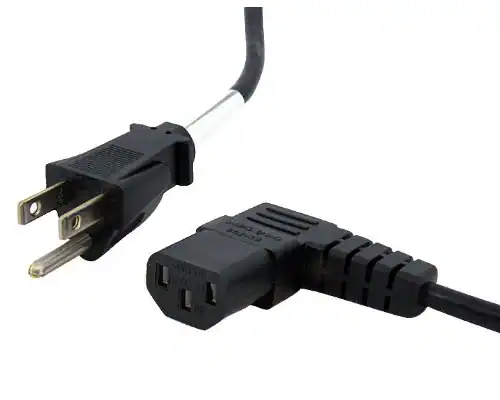Front. Startech - 6ft Power Cord 5-15P to Right Angle C13.