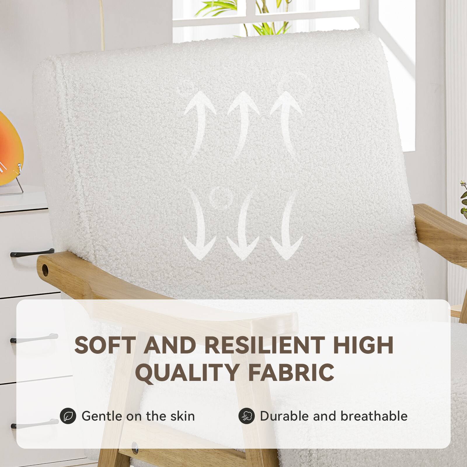 1 SOFT AND RESILIENT HIGH QUALITY FABRIC

- Gentle on the skin
- Durable and breathable