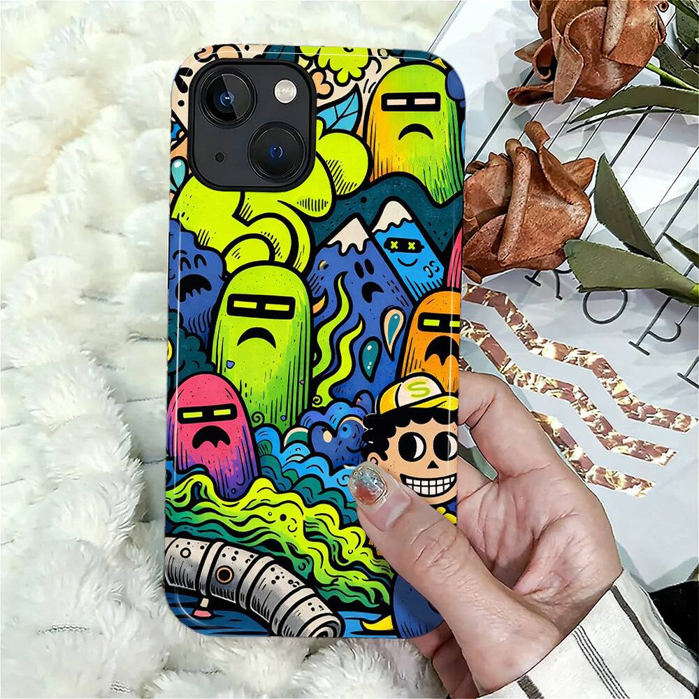 Alt View 6. BUBM - Smartphone Case for iPhone - 2-Layer Durable Smartphone Protection Case - Ghost City - Ghost City for iPhone 14 Plus.