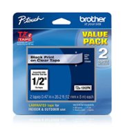 Brother - P-touch TZE-1312PK Laminated Label Tape (2-Pack) - Black on Clear - Front_Zoom