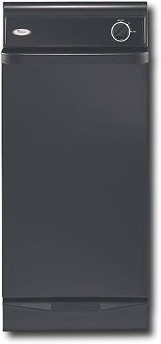 Front Standard. Whirlpool - 1.4 Cu. Ft. Built-in Trash Compactor - Black-on-Black.