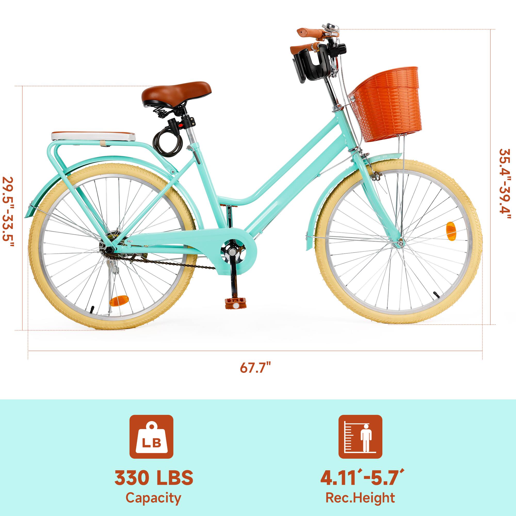 - 29.5"-33.5"
- 35.4"-39.4"
- 67.7"
- 330 LBS Capacity
- 4.11'-5.7' Rec.Height