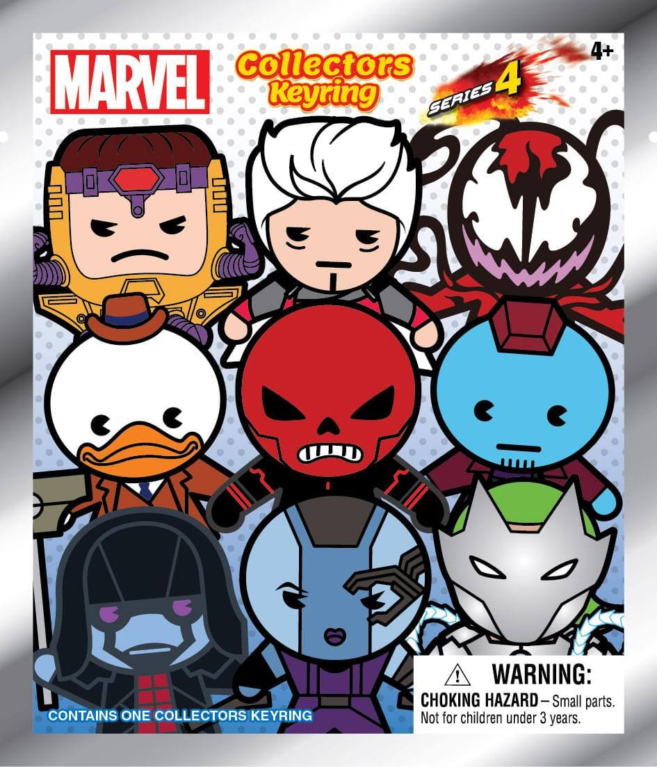 Collectors Keyring  
MARVEL  
Collectors Keyring  
SERIES 4  
4+  
CONTAINS ONE COLLECTORS KEYRING  
WARNING: CHOKING HAZARD—Small parts. Not for children under 3 years.
