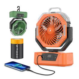 Sonicgrace - Portable Misting Camping Fan,Outdoor, Built in 20000mAh Battery with LED Light & Remote