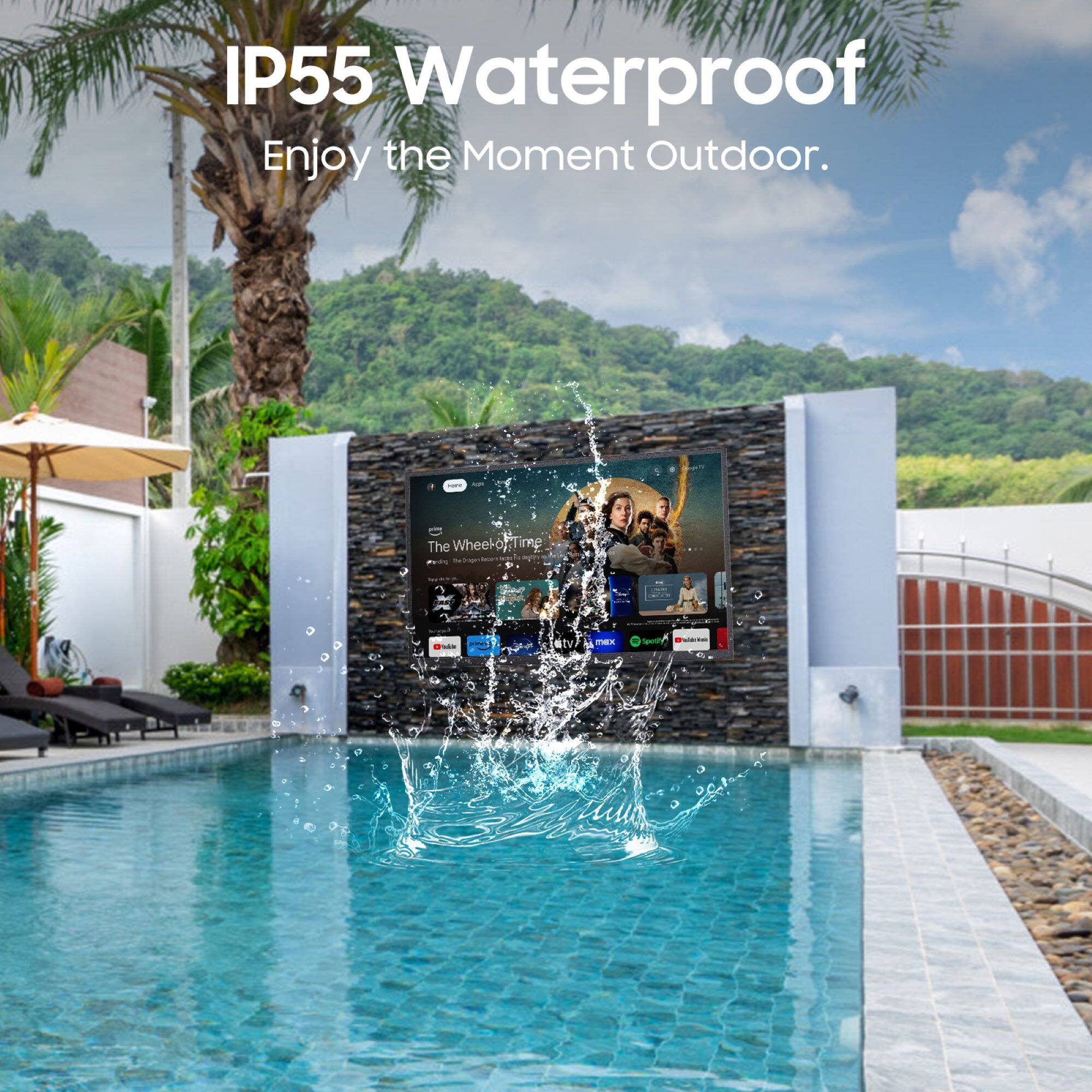 IP55 Waterproof  
Enjoy the Moment Outdoor.  

The Wheel Time