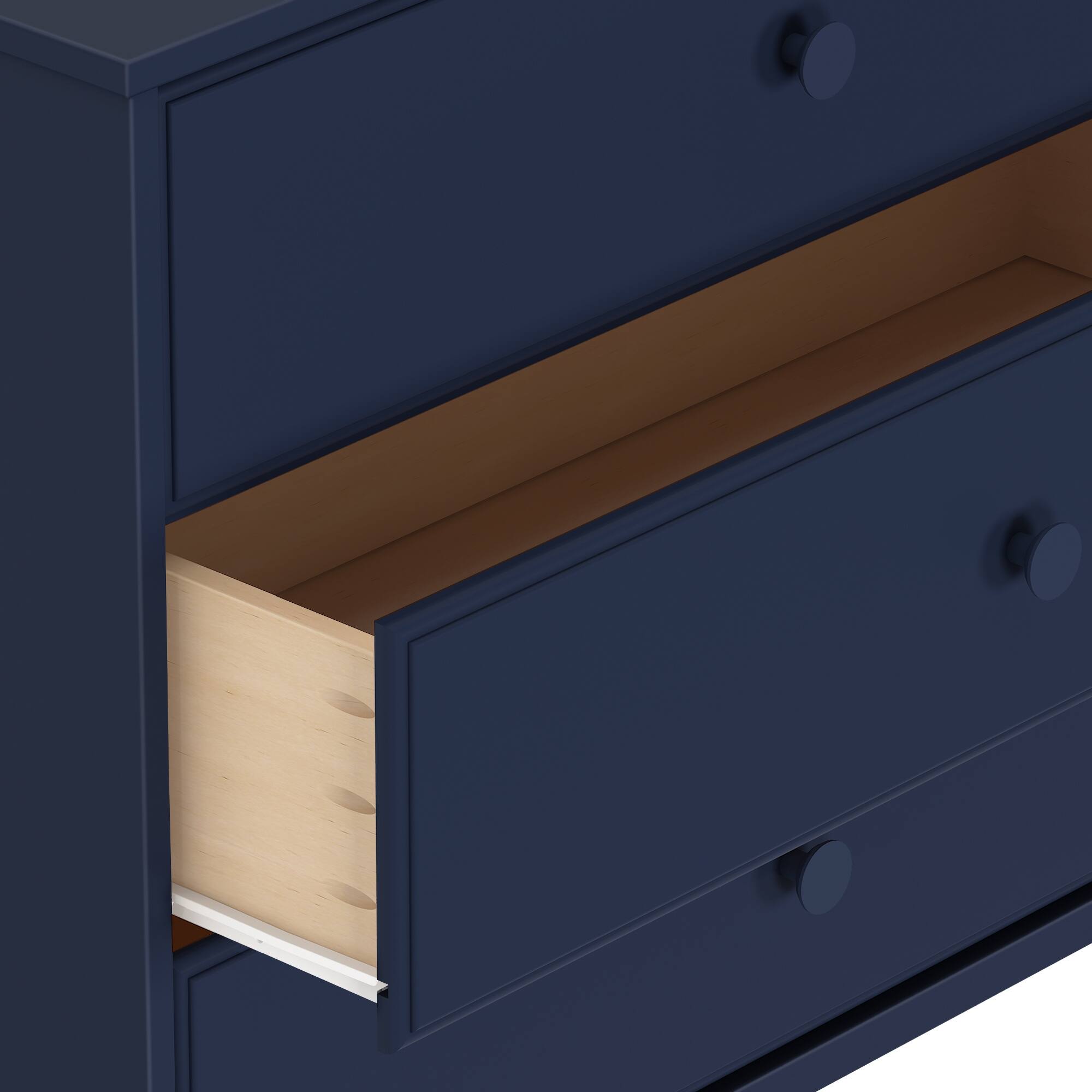 Alt View 4. Plank+Beam - Plank+Beam Classic 3-Drawer Dresser, Blue - Blue.