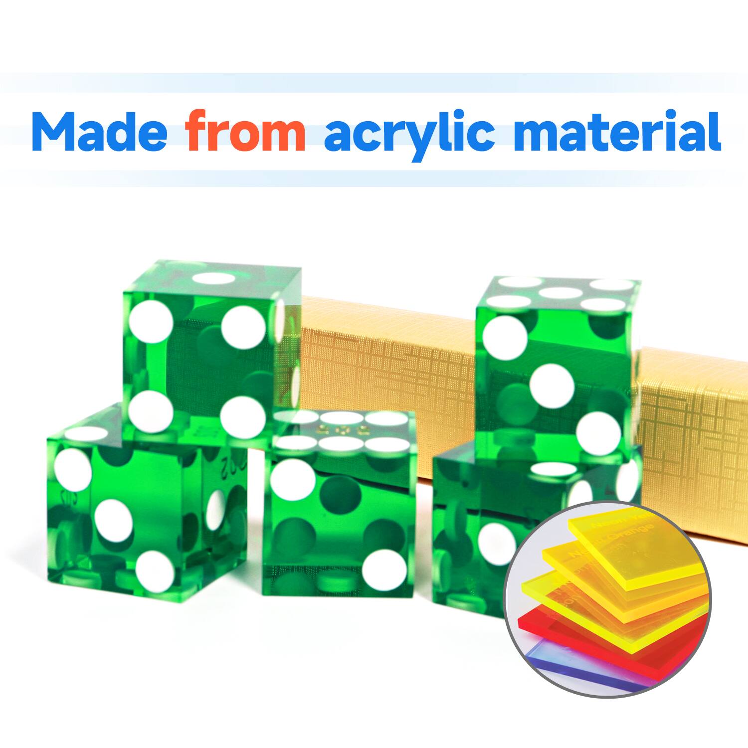 Made from acrylic material