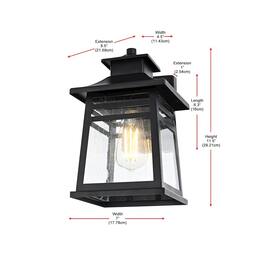 Elegant Lighting - Bambrey 7 inch Outdoor Pendant - Black