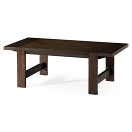 Maven Lane - Angelo Rustic 48" x 24" Rectangular Wooden Coffee Table, Aged Brown - Aged Black