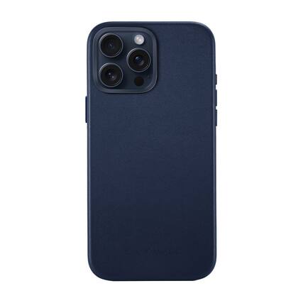 Front. SANDMARC - Minimal Leather Case - iPhone 16 Pro Max - Navy - navy.