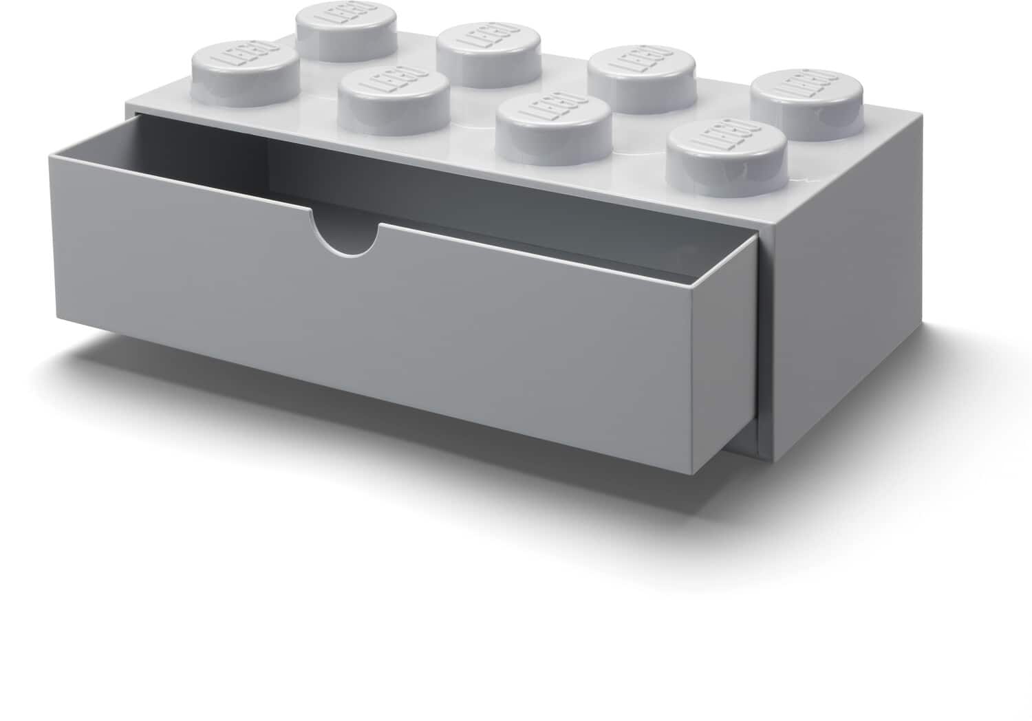 Room Copenhagen - LEGO Stackable Storage: Desk Drawer with 4 Knobs, Grey - Collectibles - Multicolor