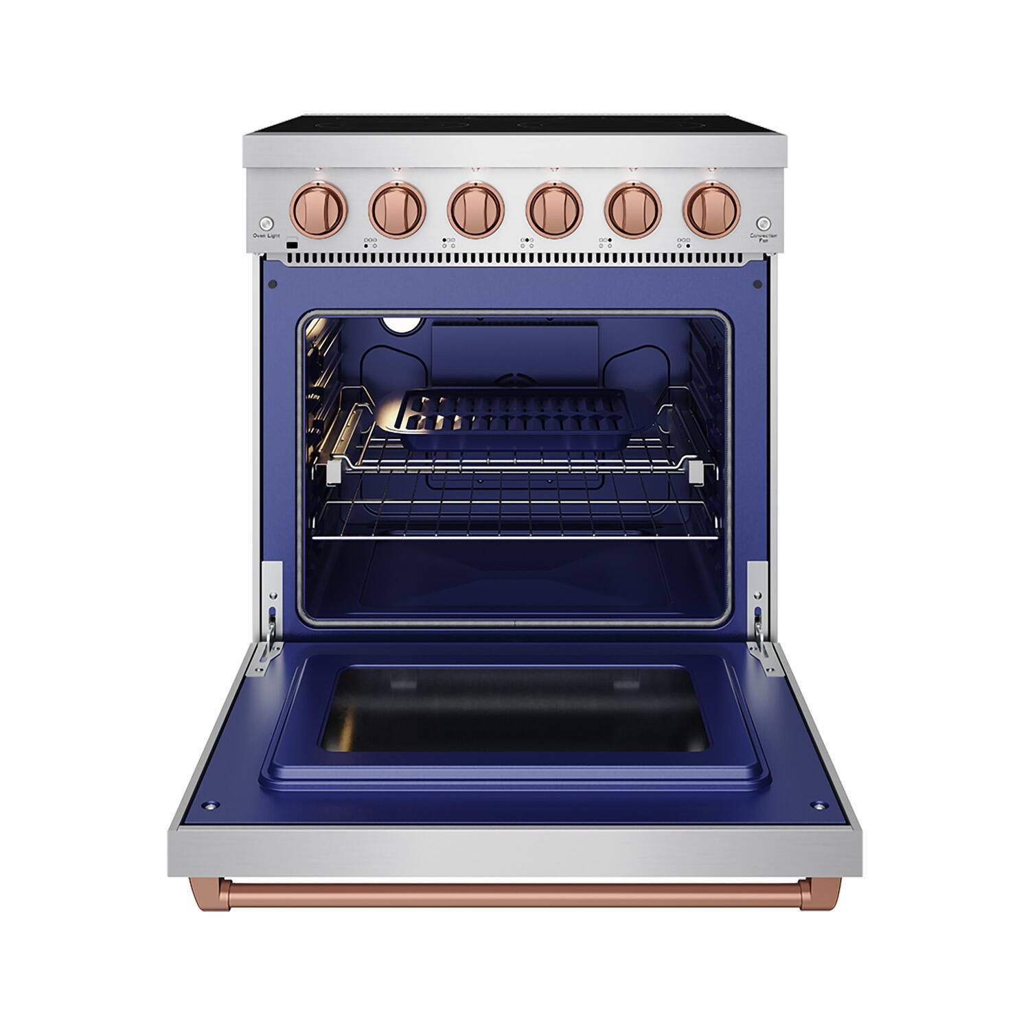 Alt View 1. Thor Kitchen - Gordon Ramsay Series by Thor Kitchen 4.55 Cu. Ft Freestanding Electric Range with Rose Gold Hardware - Stainless steel.
