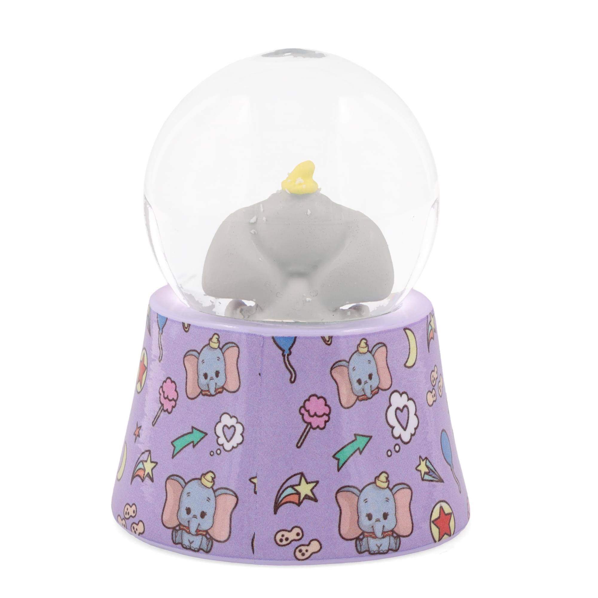 Alt View 2. Silver Buffalo - Disney Dumbo 3-Inch Mini Light-Up Snow Globe - Multi-Colored.