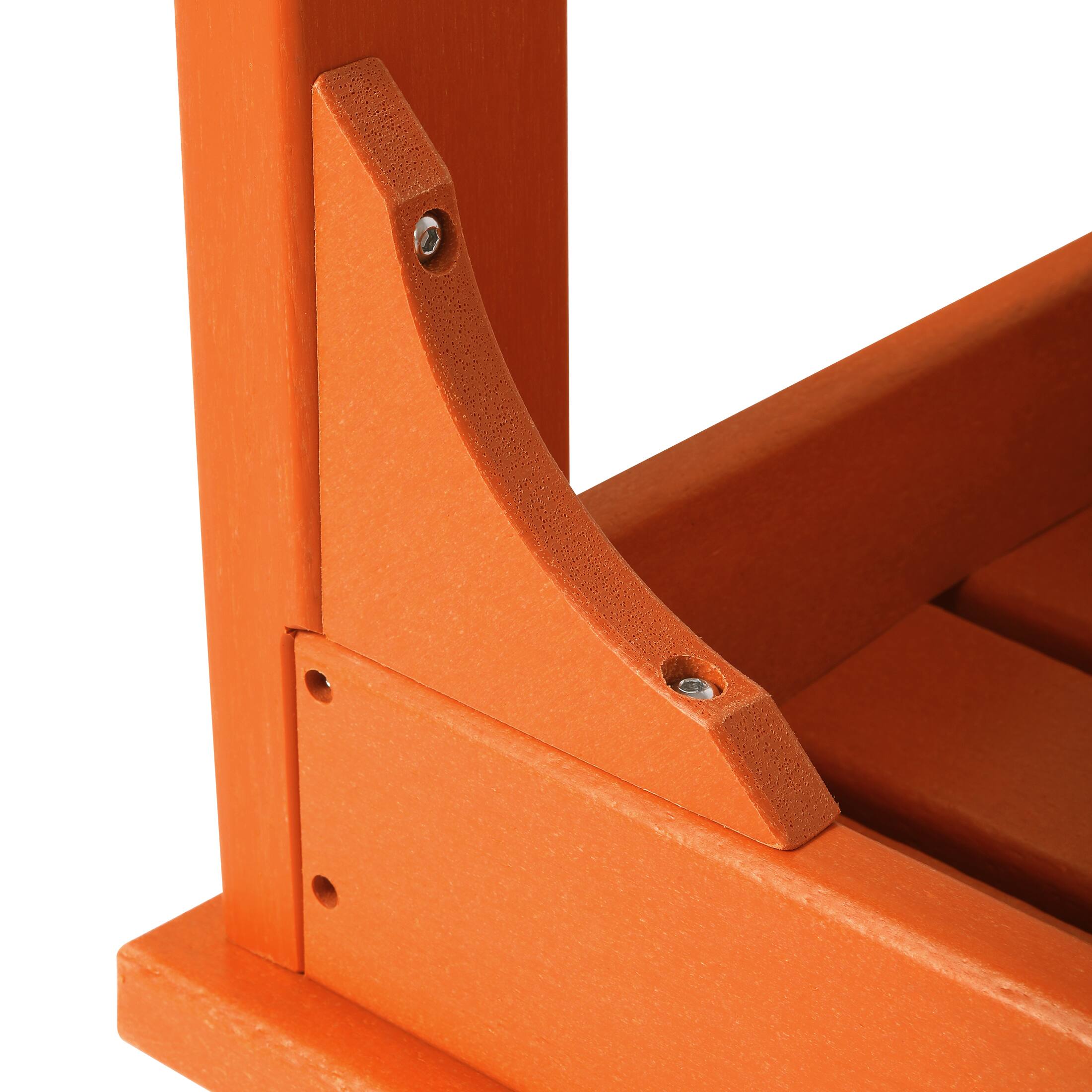 Alt View 6. WestinTrends - WestinTrends Malibu 48" length backless Poly Wood Outdoor / Garden bench - Orange.