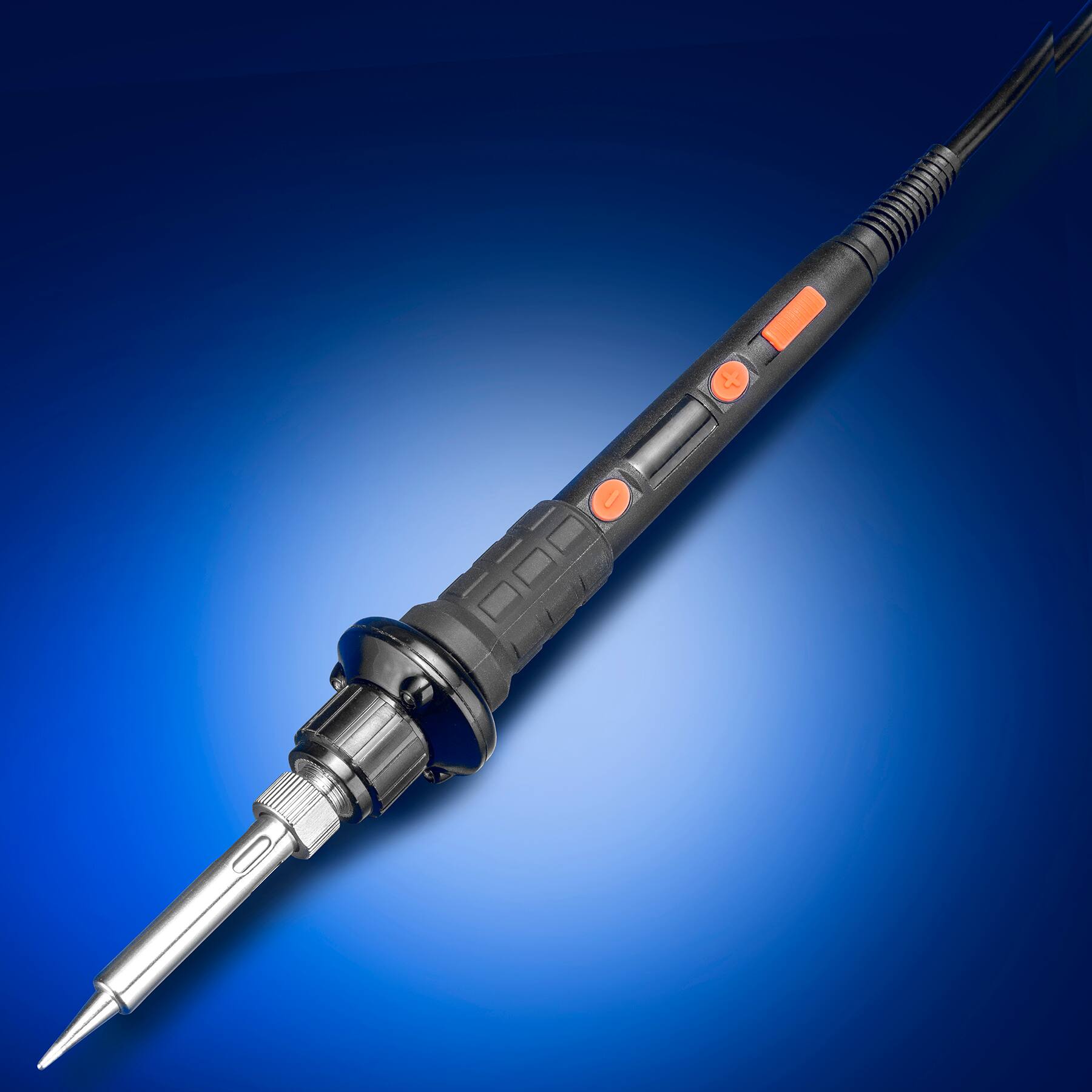 Back. X-Tronic - 1010-PRO 65 W Soldering Iron | Triple LED Illumination, Adjustable Sleep, 5 Extra Solder Tips & More - Black.