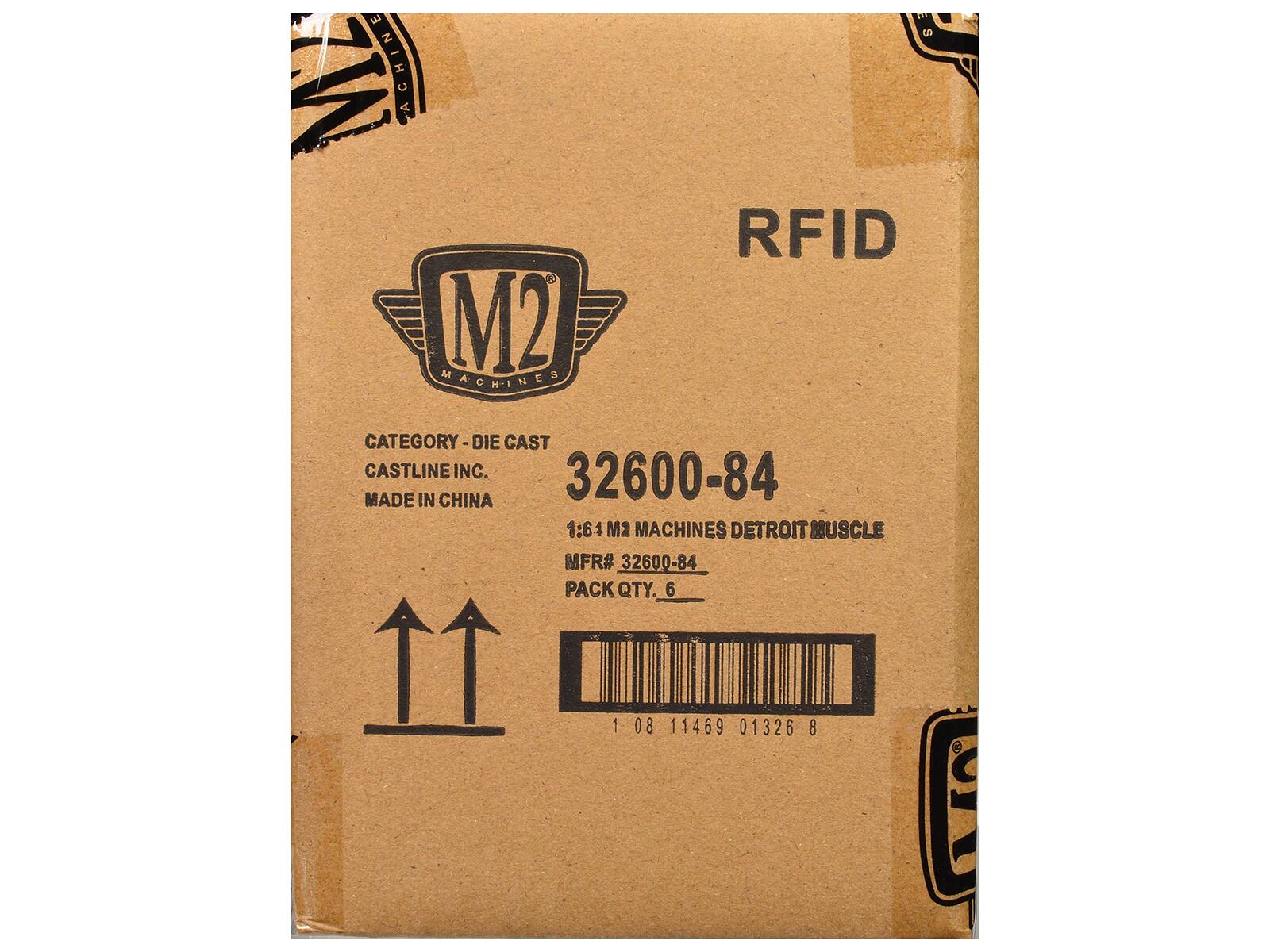 M2 Machines  
RFID  
Category: Die Cast  
Castline Inc.  
Made in China  
1:64 M2 Machines Detroit Muscle  
MFR# 32600-84  
Pack Qty: 6  
32600-84  
1 08 11469 01326 8