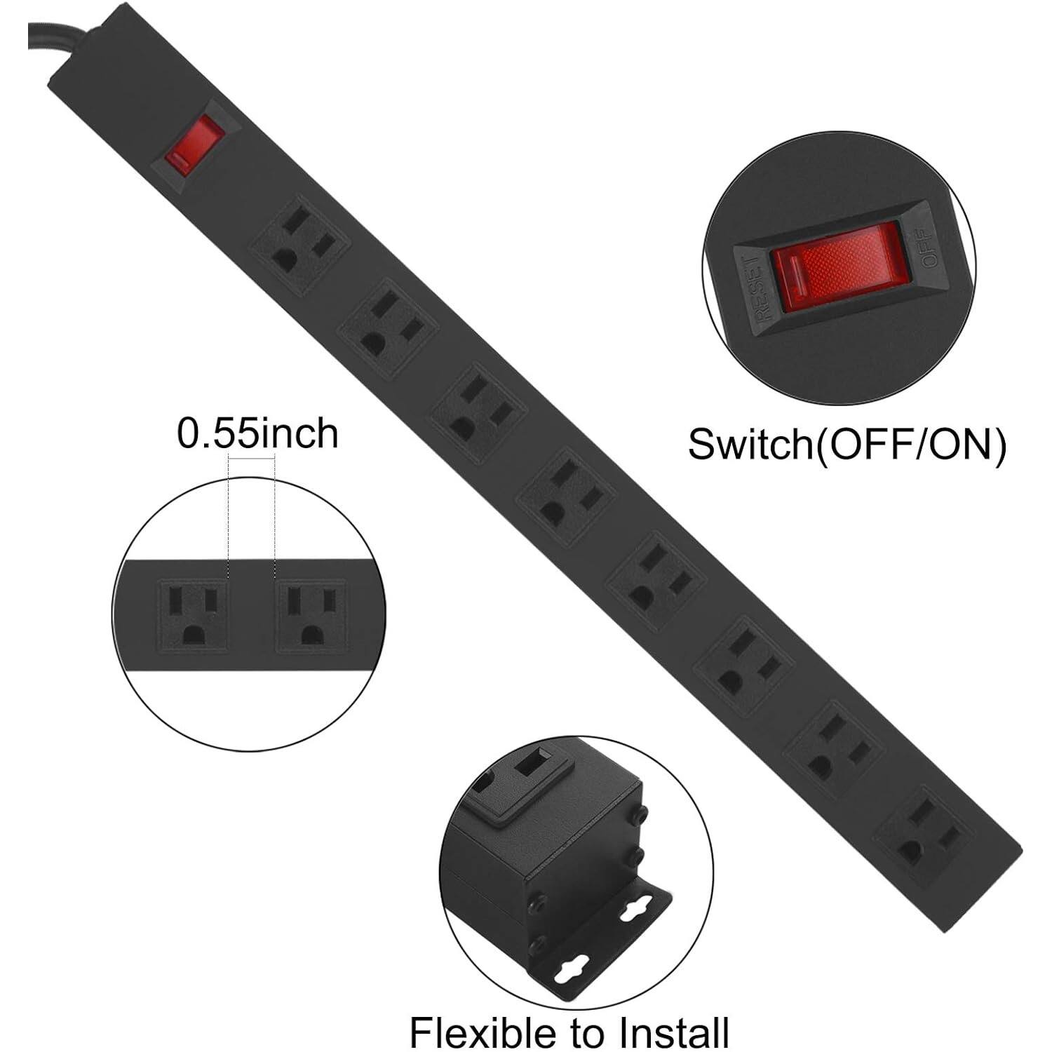 0.55inch, Switch(OFF/ON), Flexible to Install