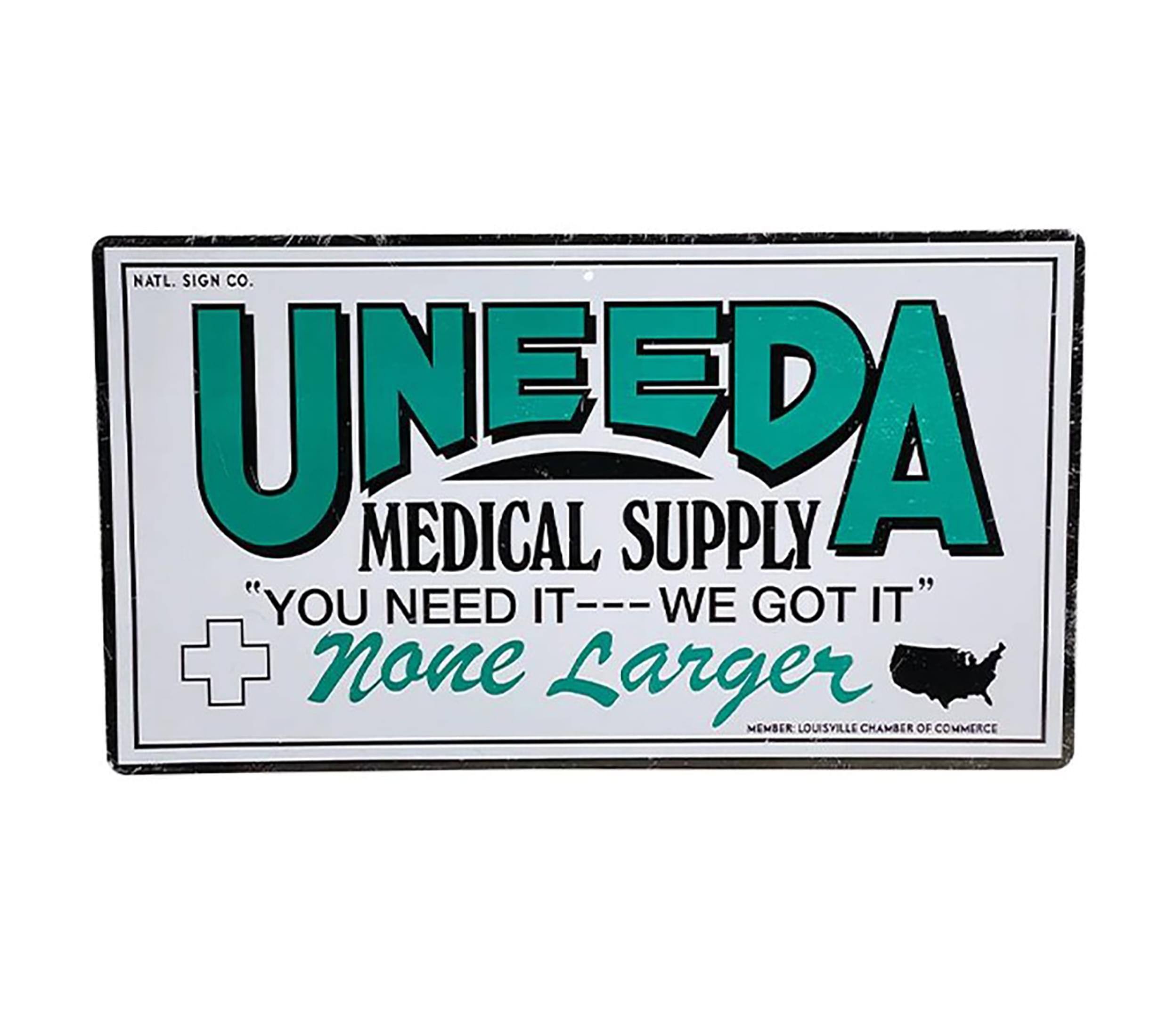 Trick or Treat Studios - The Return of the Living Dead Uneeda Medical Supply Replica Metal Sign - Blue