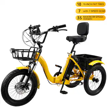 Tricycle électrique 7 Vitesses Pour Adultes, Pneus Larges 24'' X 4.0, Batterie 48 V 18 Ah, Grand Panier De Rangement, écran Lcd, Idéal Pour Les Trajets Quotidiens,Le Shopping Et Les Loisirs Blue Tricycle électrique 7 Vitesses Pour Adultes, Pneus Larges 24'' X 4.0, Batterie 48 V 18 Ah, Grand Panier De Rangement, écran Lcd, Idéal Pour Les Trajets Quotidiens,Le Shopping Et Les Loisirs Blue