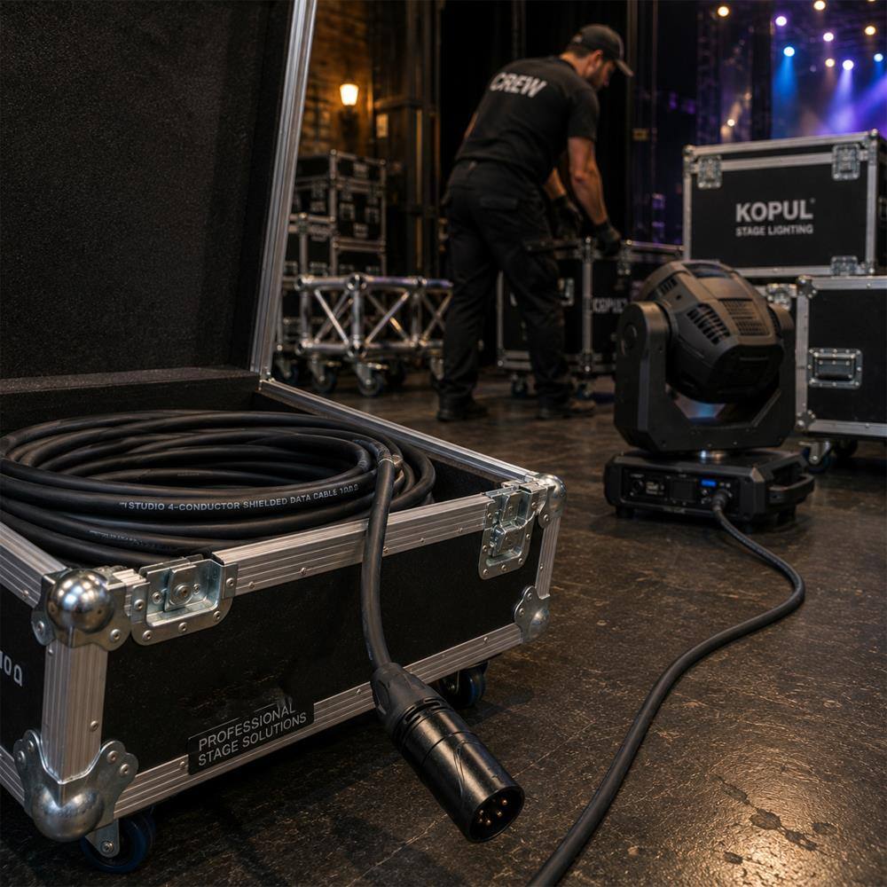 CREW  
KOPUL STAGE LIGHTING  
CABLE 1008 SHIELDED DATA STUDIO 4-CONDUCTOR  
100  
PROFESSIONAL STAGE