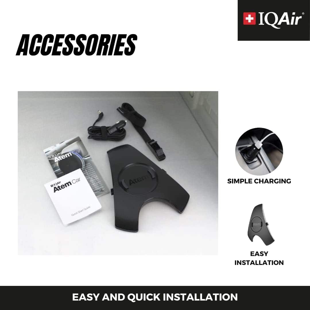 Alt View 15. IQAir - Atem Car Portable Air Purifier - Black.