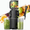 Front. WETIE - Cold Press Juicer Machines, 5.3" Large Feed Chute, High Juice Yield, Large Auger for Whole Fruits & Vegetables - Black.