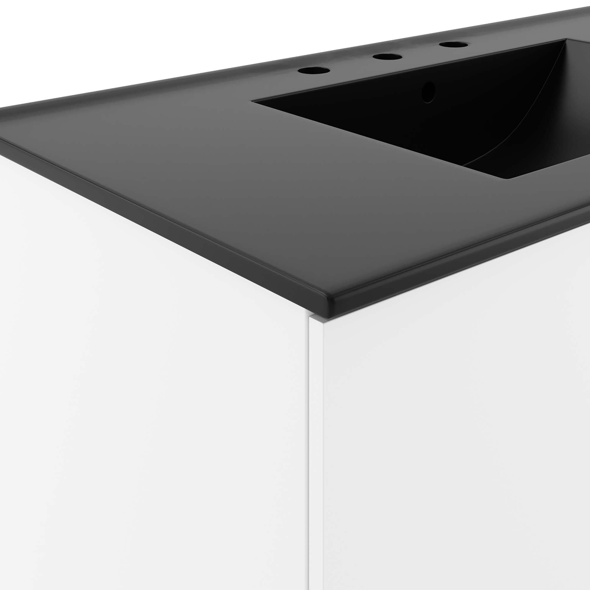 Alt View 5. Modway - Vitality Bathroom Vanity Basin Included by Modway - White Black.