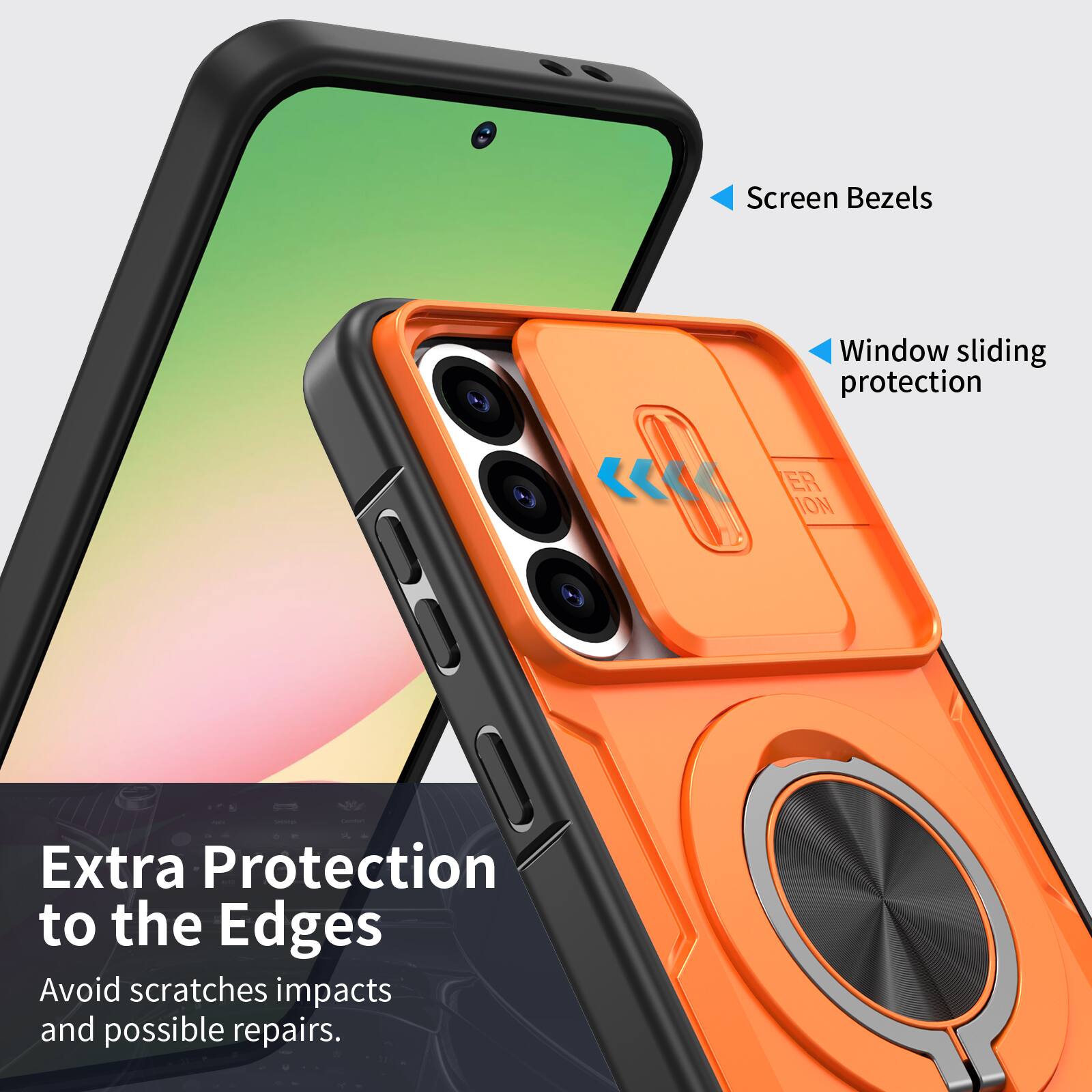 Screen Bezels  
Window sliding protection  
Extra Protection to the Edges  
Avoid scratches impacts and possible repairs.