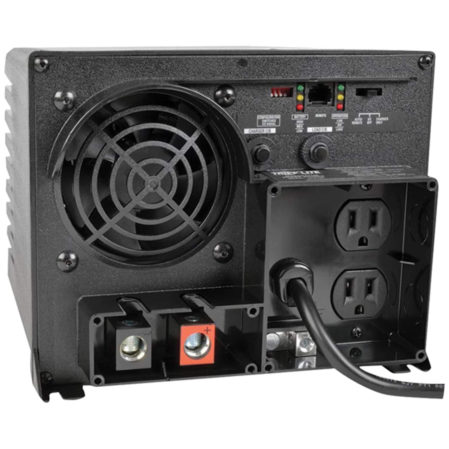 Tripp Lite - 2 AC-Outlet 750W Continuous PowerVerter APS Inverter Charger Auto-Transfer Switching APS750 - Black
