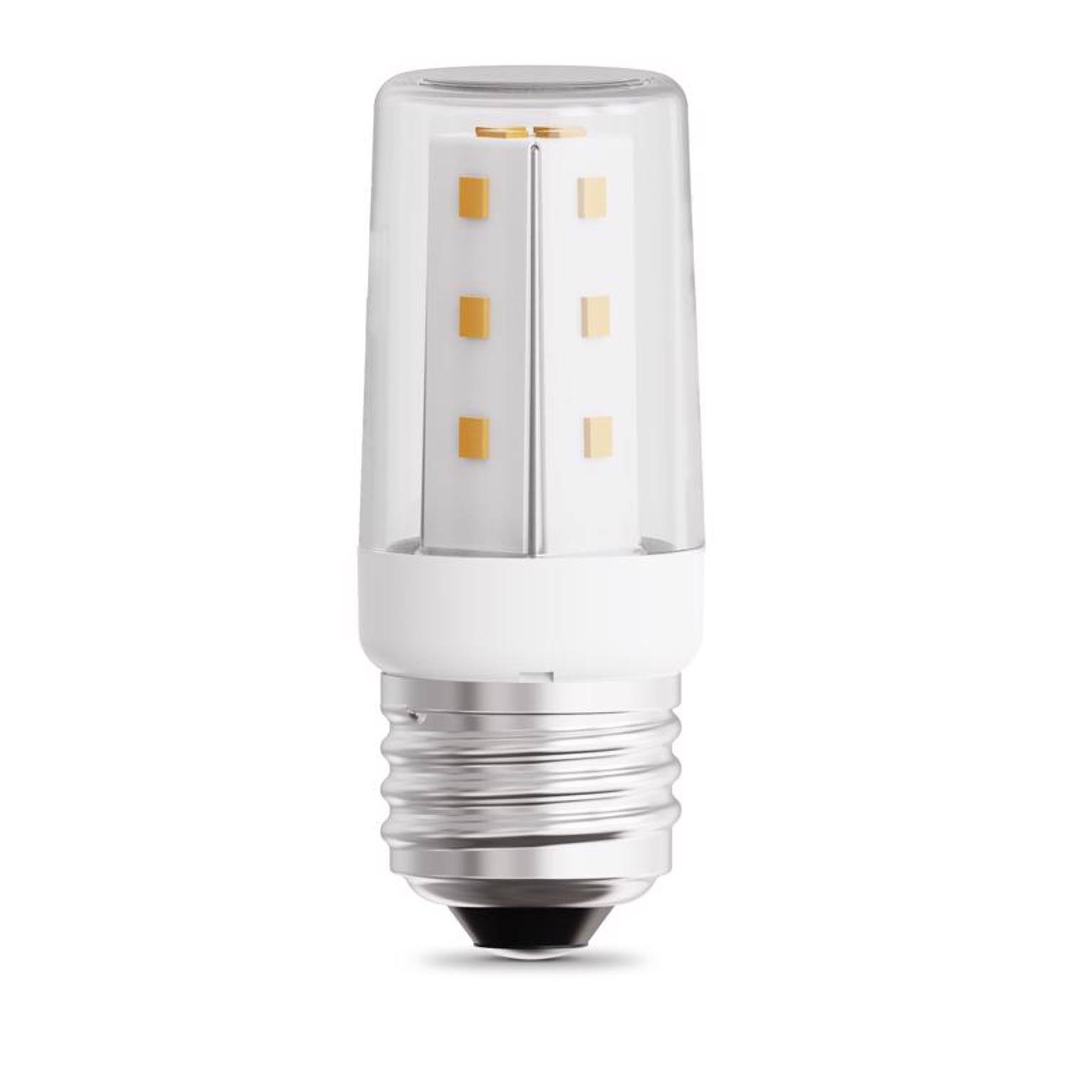 Angle. FEIT ELECTRIC - Feit T9 E26 (Medium) LED Bulb Soft White 40 Watt Equivalence 1 pk.