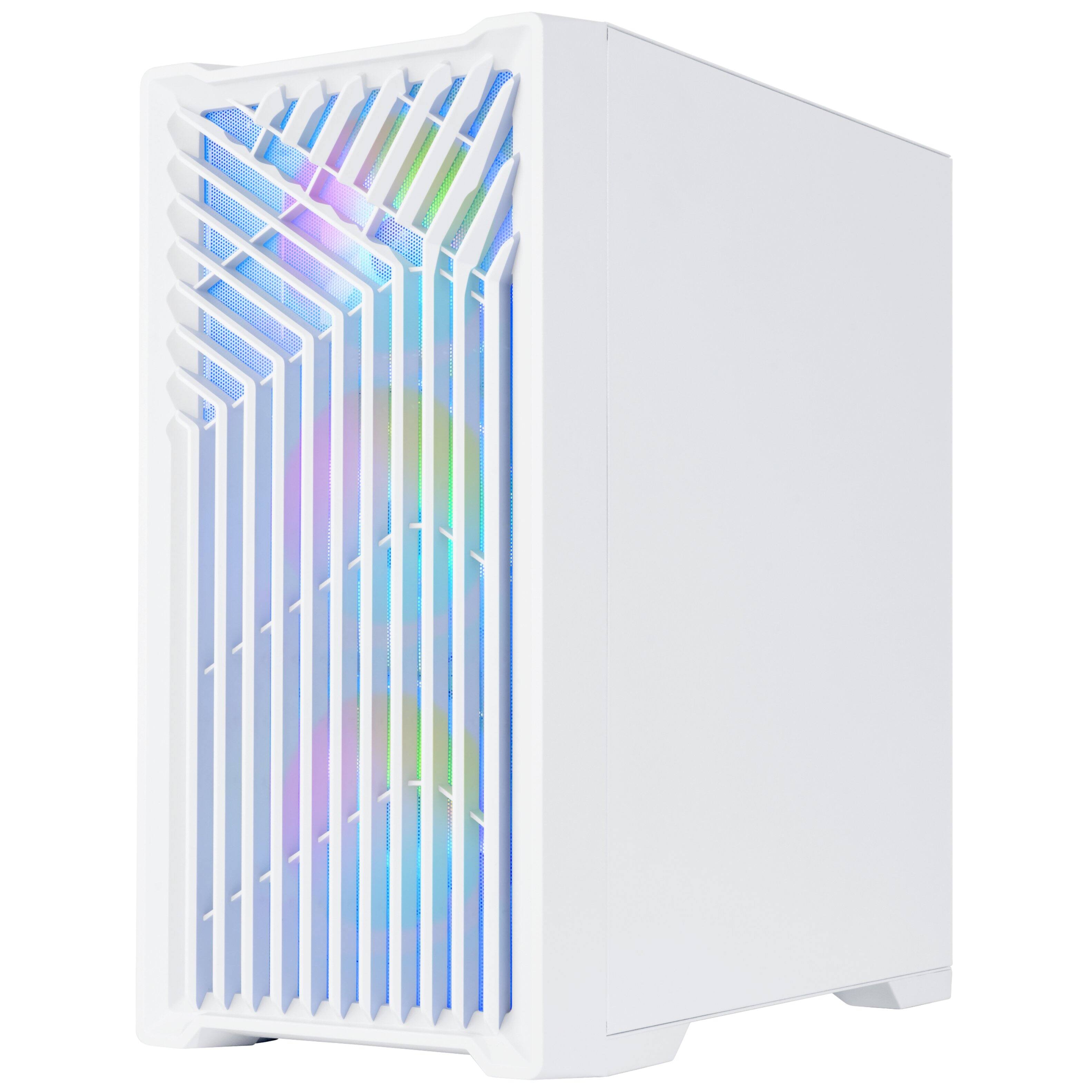 Alt View 4. Blackout Computers - Eclipse V2 - Gaming Desktop - Intel Core i7 - AMD RX 580 8GB - 16GB Memory - 1TB PCIE 3.0 SSD - Windows 11 Pro - RGB VR - Matte White.