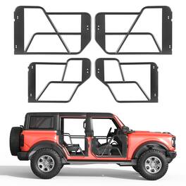 VEVOR - Tube Doors, 4-Door, Compatible with 2021-2026 Ford Bronco (Excluding Bronco Sport), Steel Off Road Front - Black