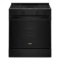 Whirlpool - 5.3 Cu. Ft. Slide-In Electric Range with No Preheat and Slow Cook Modes - Black - Front_Zoom