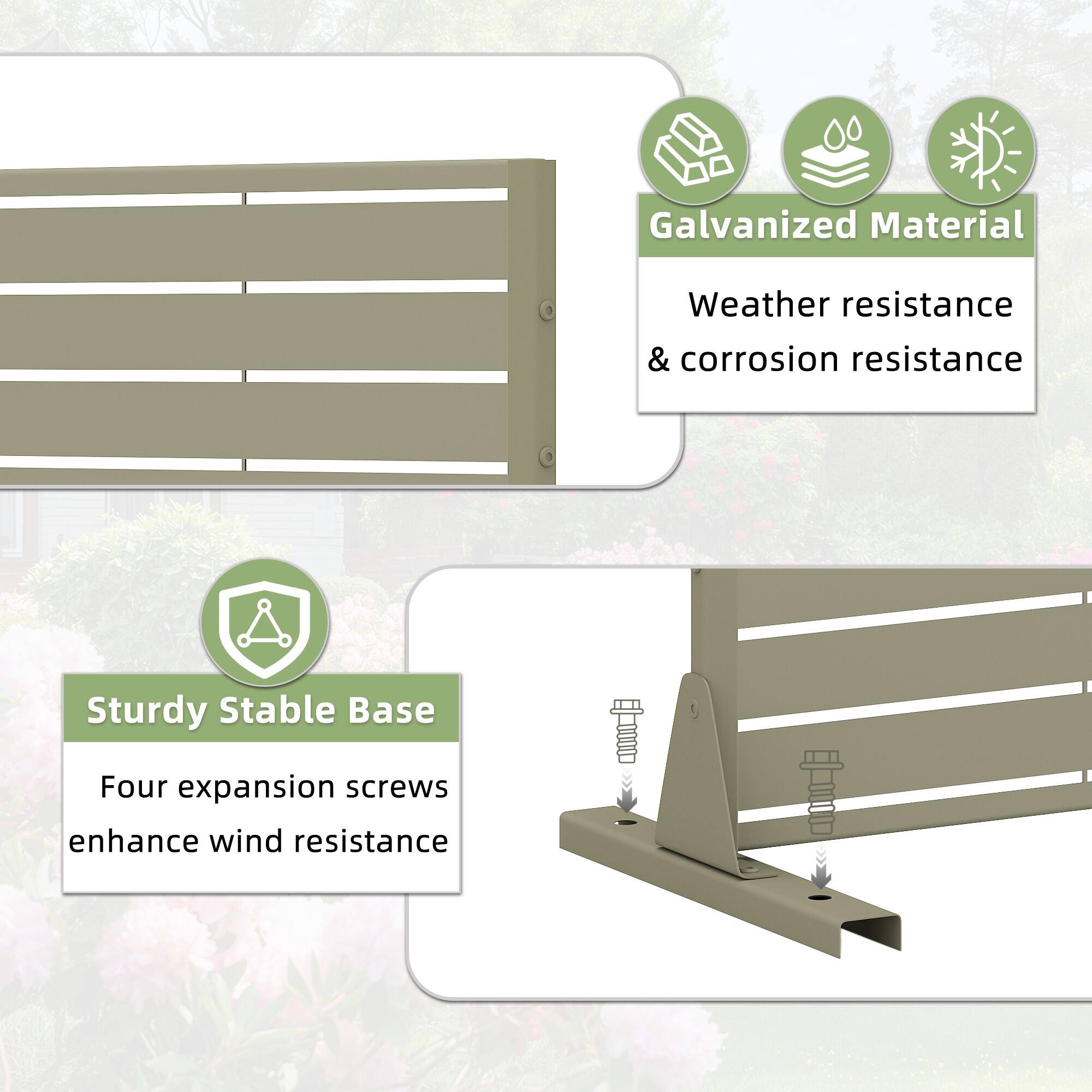 Galvanized Material  
Weather resistance & corrosion resistance  

Sturdy Stable Base  
Four expansion screws enhance wind resistance