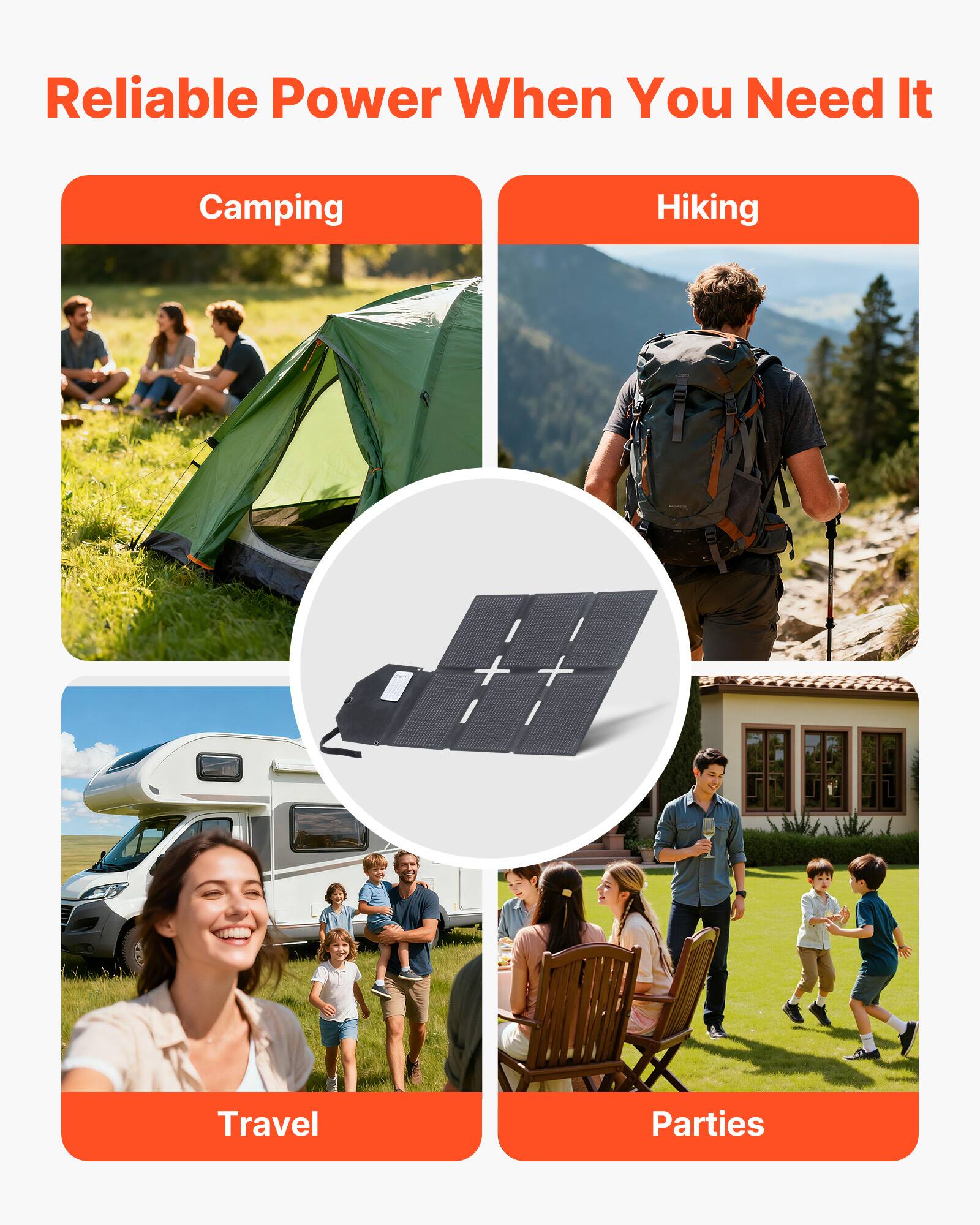 Reliable Power When You Need It

- Camping
- Hiking
- Travel
- Parties