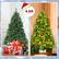Alt View 18. Costway - 4.5Ft Pre-Lit Artificial Christmas Tree with Sturdy Metal Stand Pine Cones and Red Berries - Green.