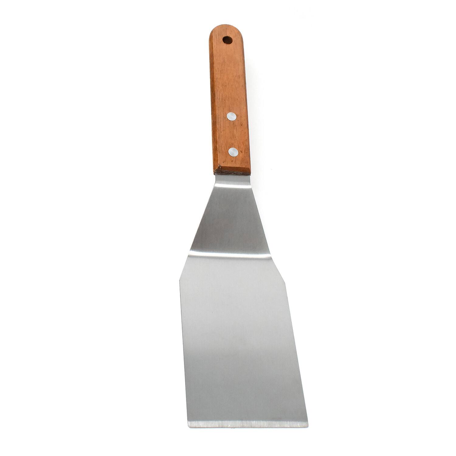 Alt View 1. Norpro - Stainless Steel Scraper Spatula with Mahogany Handle, 12-Inch - Silver.