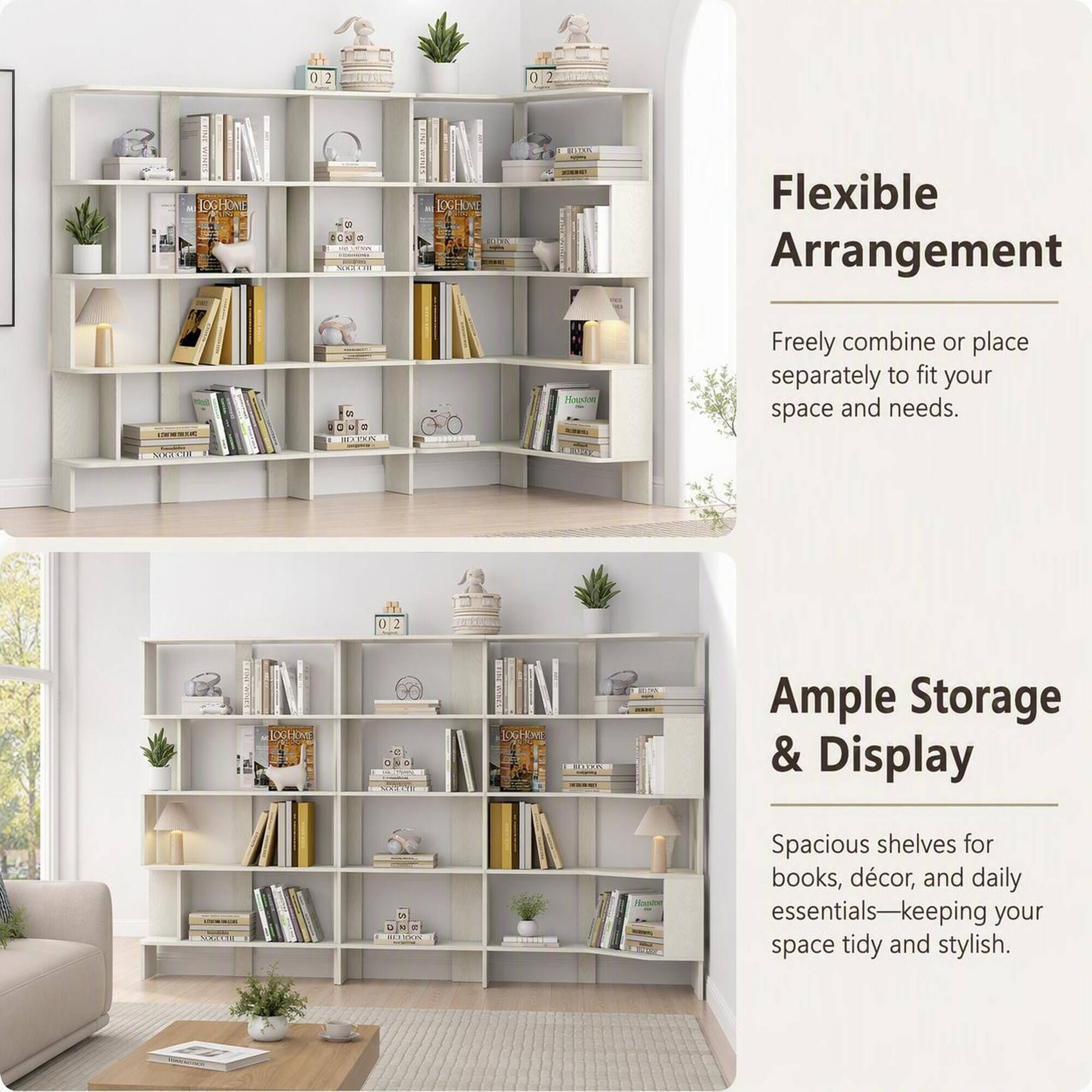 02
0
2.
LOGHOME
60 $0.00 11
LOGHOME
KITAN NUTRIE
Flexible Arrangement
LDEWSEDGE NOGUCHI
X  HIDON
Houston
Freely combine or place separately to fit your space and needs.
02
DOTIONE
 C
LOGHOME
Ample Storage & Display
MOCALLII
0 0 x   100%
Spacious shelves for books, décor, and daily essentials—keeping your space tidy and stylish.