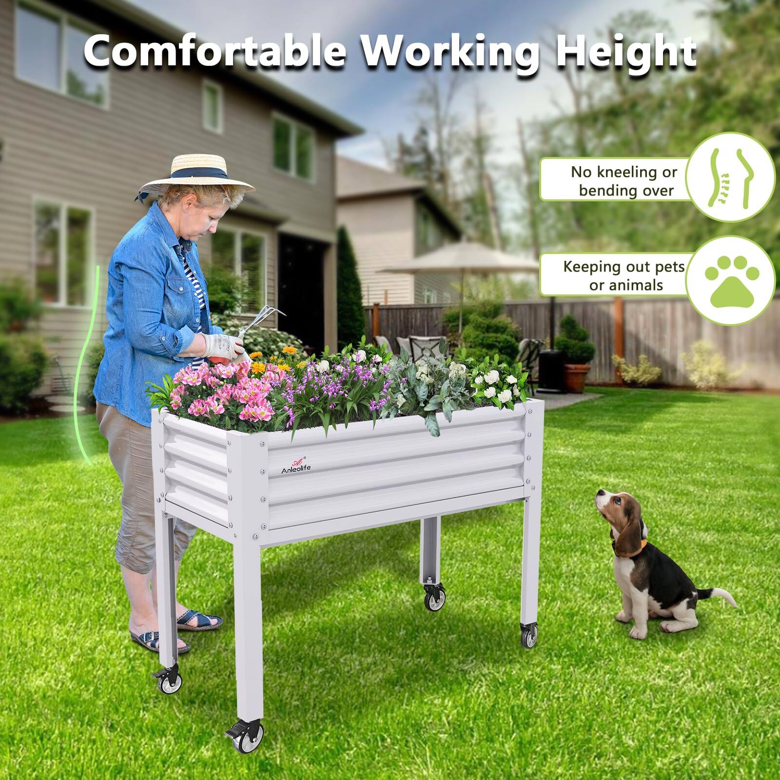 Comfortable Working Height

- No kneeling or bending over
- Keeping out pets or animals