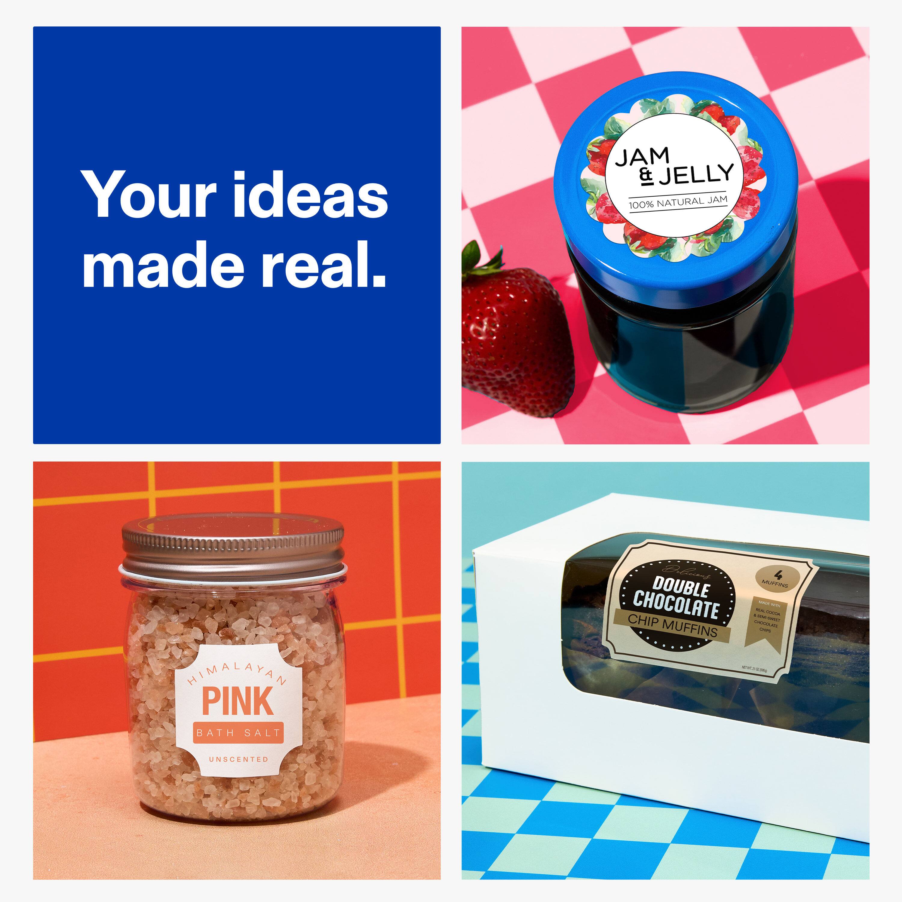 Your ideas made real.

JAM & JELLY NATURAL JAM 100%

HIMALAYAN PINK BATH SALT

Drlusions MURFING 4 DOUBLE CHOCOLATE CHIP MUFFINS

CLUSA Ninki MILK CHIP MUFFINS CHEESOLATE - UNSCENTED
