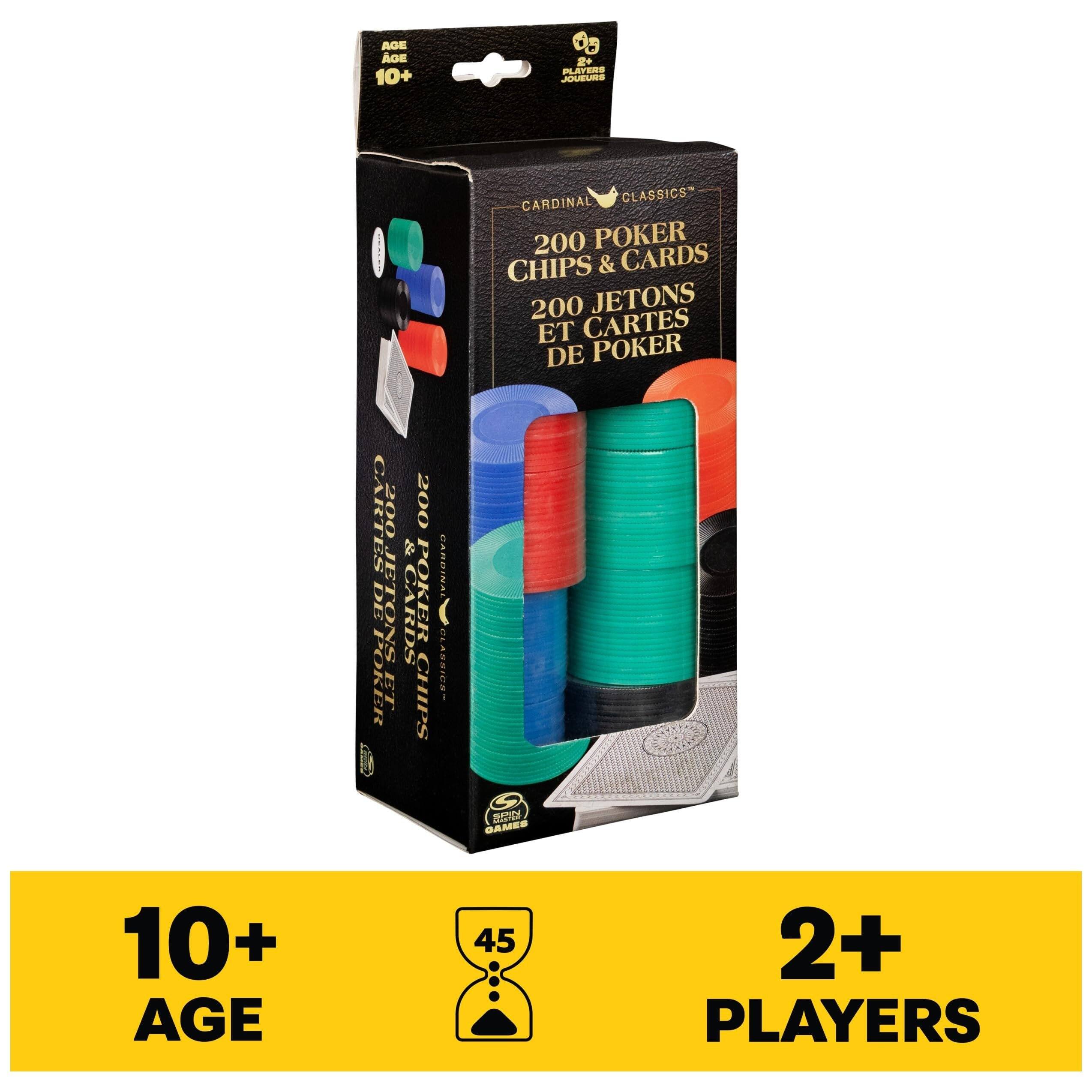 AGE 10+  
PLAYERS 2+  
CARDINAL CLASSICS  
200 POKER CHIPS & CARDS  
200 JETONS ET CARTES DE POKER