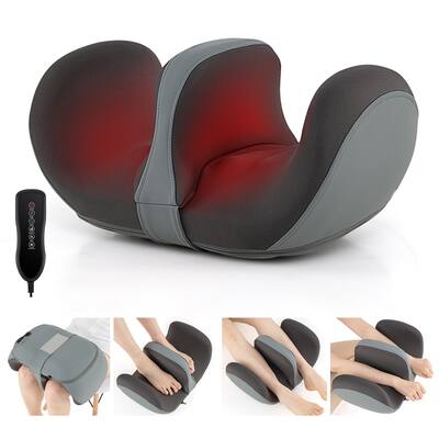 Gymax - Foot & Calf Massager Electric Deep Kneading Waist Massager w/ Vibration & Heat - Gray Gymax - Foot & Calf Massager Electric Deep Kneading Waist Massager w/ Vibration & Heat - Gray