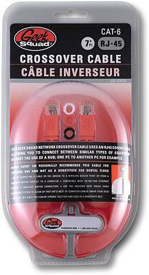 Front Standard. Geek Squad® - 7' Cat 6 Crossover Cable.
