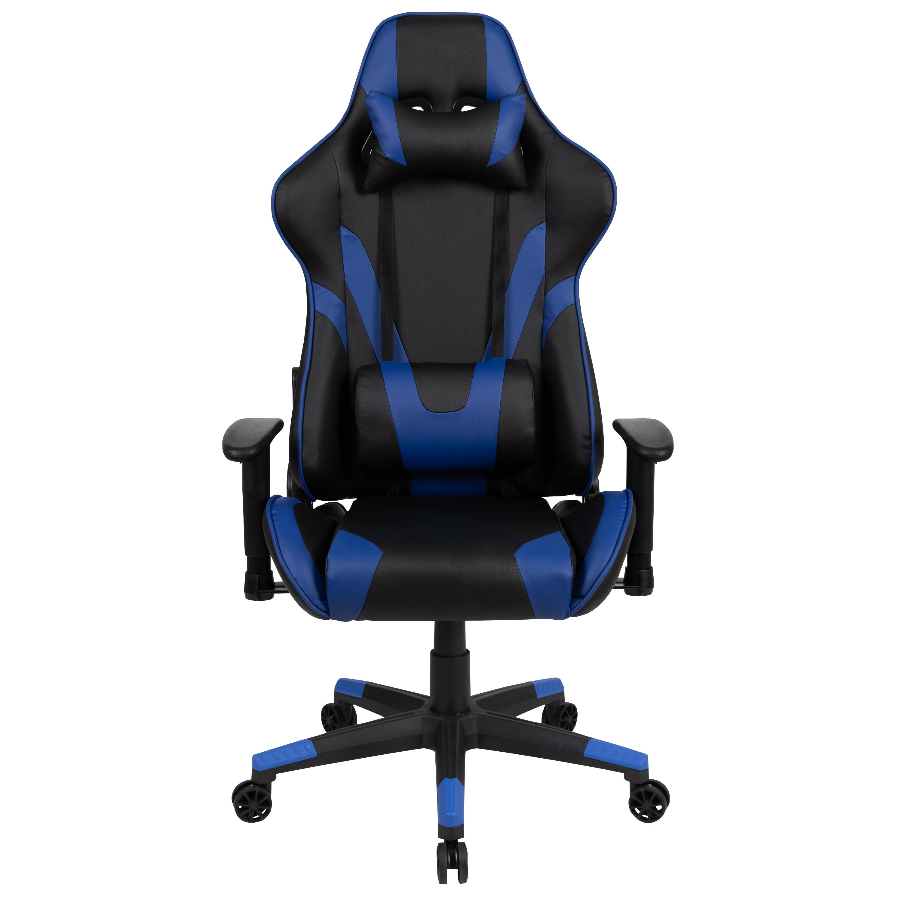 Alt View 7. Emma + Oliver - Z200 Gaming Chair Racing Office Ergonomic Computer PC Chair with Reclining Back - Blue.